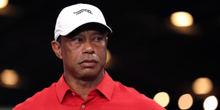 Tiger Woods after match against the Los Angeles Golf Club at SoFi Center on March 24, 2026 in Palm Beach Gardens, Florida.
